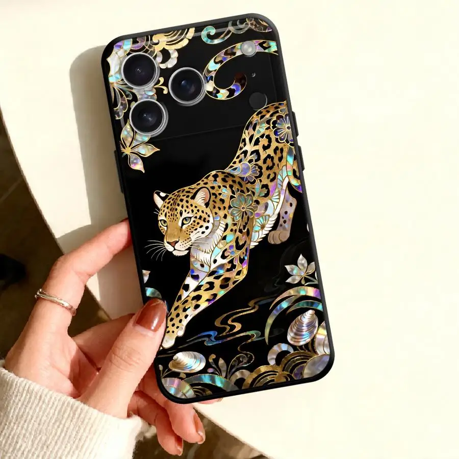 

Lazy Cheetah Case for Apple iPhone 17 Pro Max 16 Plus 6 6S X 14 SE 7 8 XS 13 Mini 11 15 Phone Cover