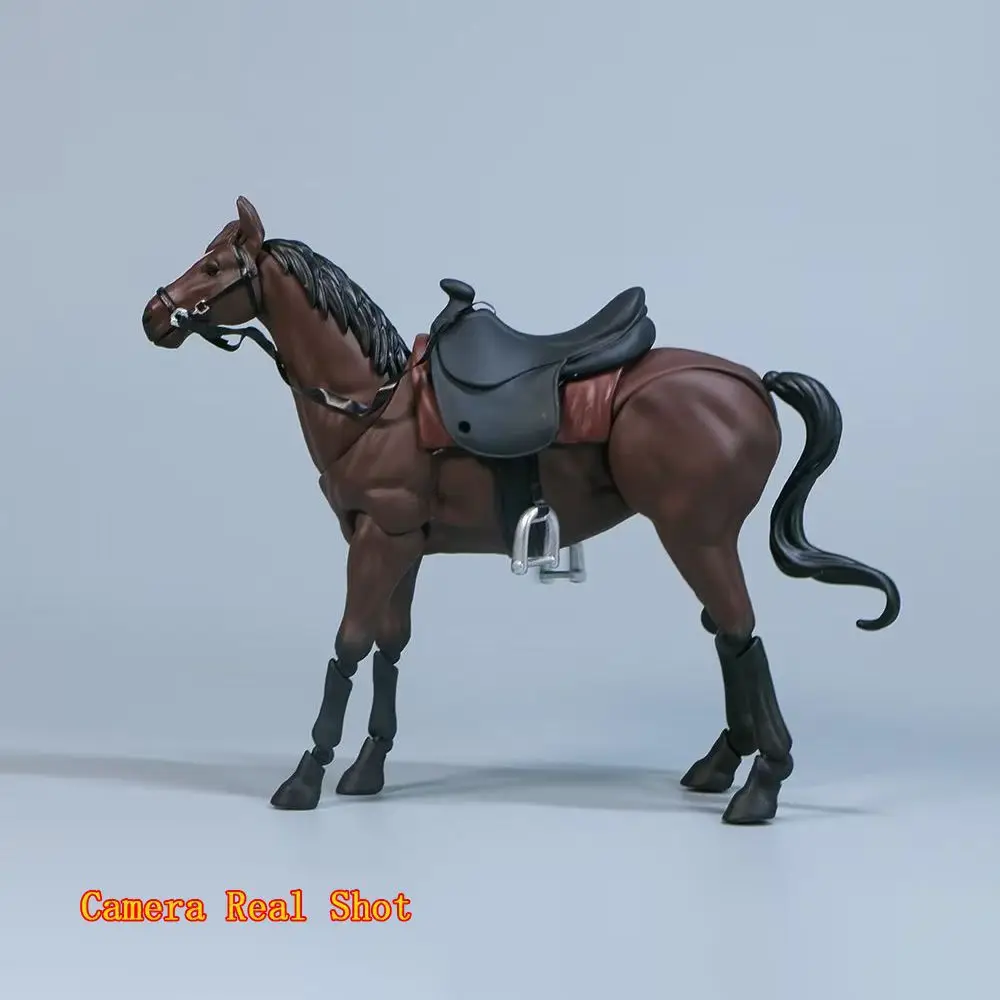 New 4pcs Horse Figma 490 Scene Ornaments PVC Joints Movable Figure Model Toys 16cm