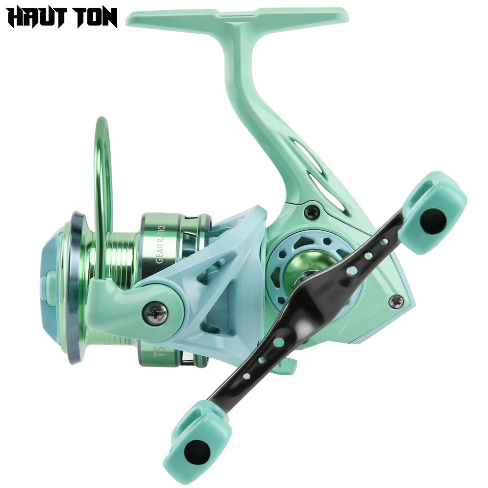 Macaroon Blue Fishing Spinning Reel 1000 2000 Sea Tackle 8kg 5.2:1 Freshwater Metal Carp Spool Travel Speck