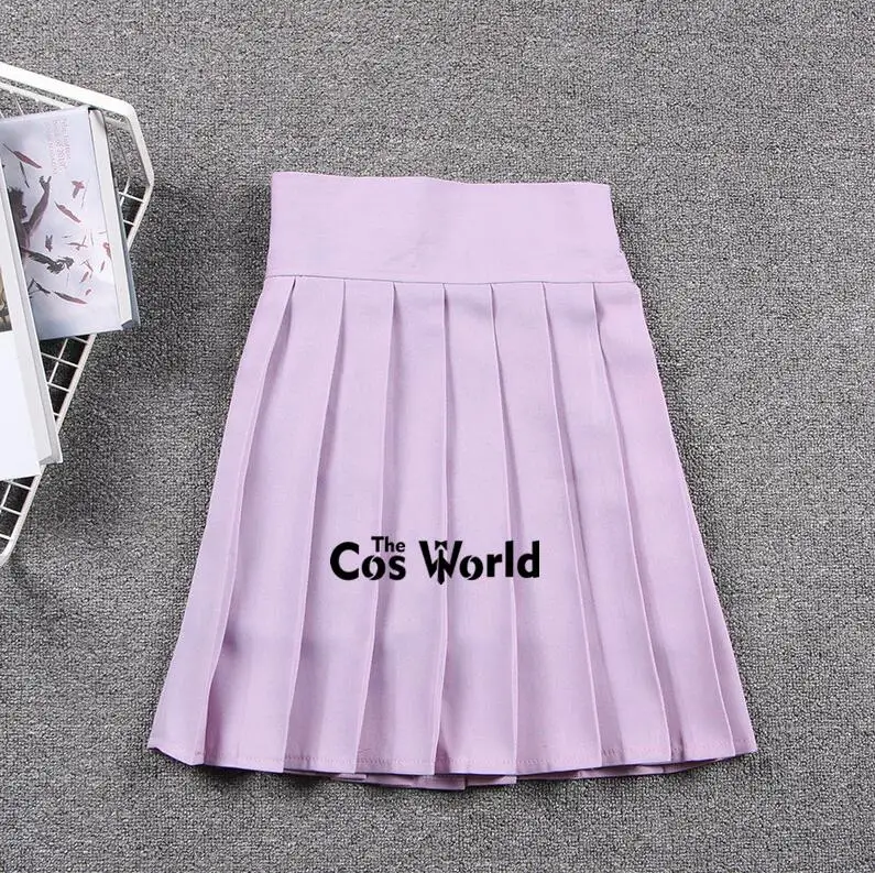 

Students School Uniform Women's Japanese Style High-Waist Pleated Skirt with Lining Elastic Waist 2026