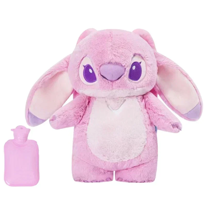 Lilo & Stitch Angel Lotus-豪華な湯たんぽ,カワイイ,ポータブル,ソフト,冬,子供向けギフト,アニメおもちゃ