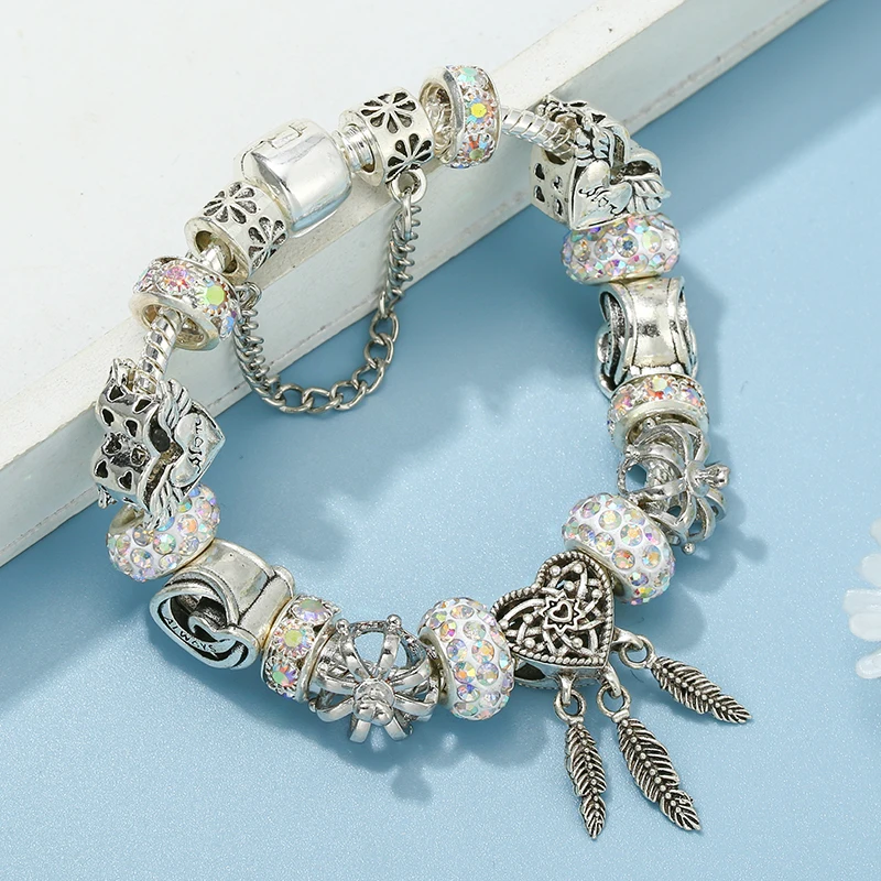 BAOPON Silber Überzogene Charm Armband Für Frauen Männer Mit MOM IMMER Perlen Armband Armreifen Schmuck Geschenk Großhandel Dropshipping