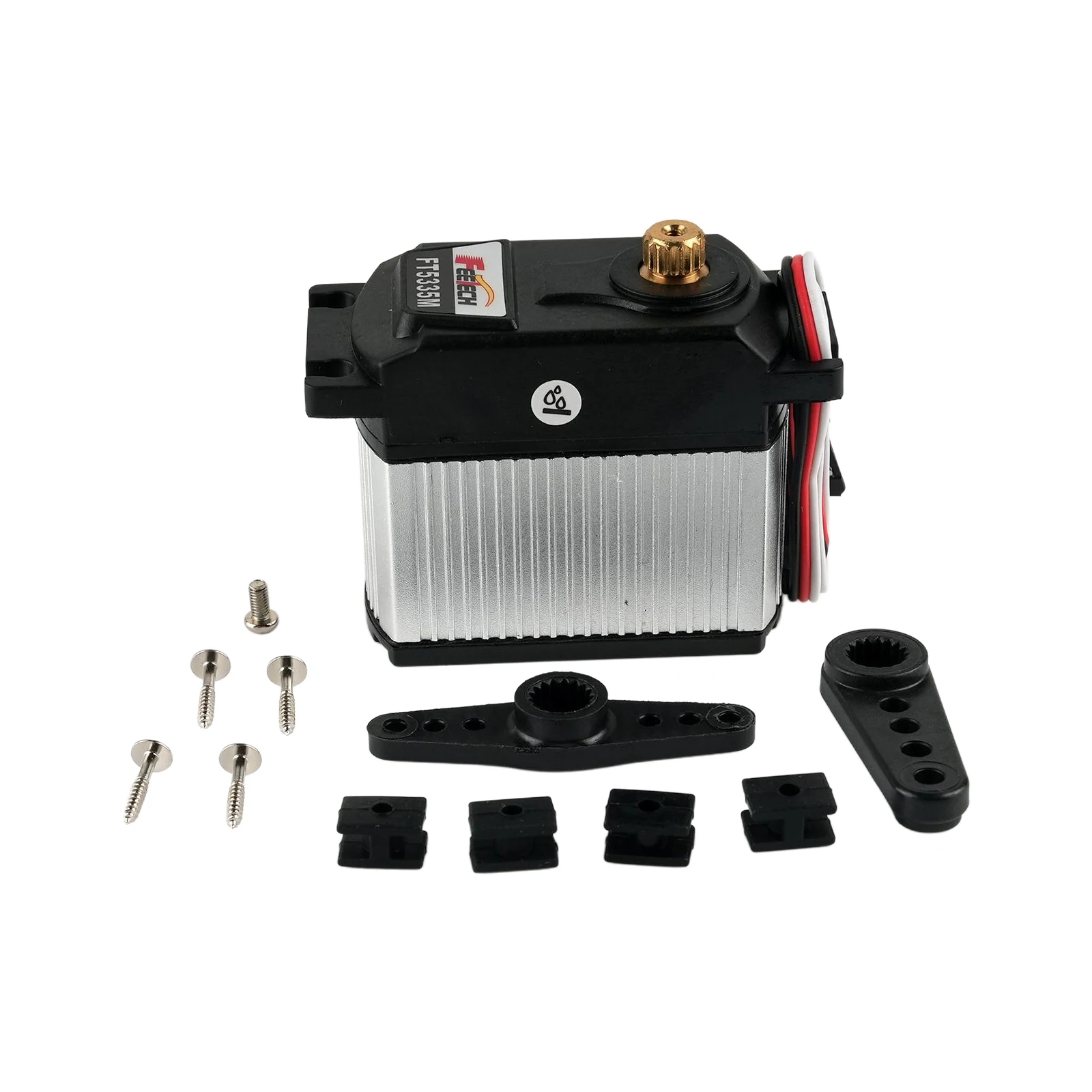 

Цифровой сервопривод FT5335M, водонепроницаемый, 40 кг/см, 8.4В, 120 ° Неподвижимый мотор-редуктор Metal Gear для радиоуправляемых краулеров, автомобилей, вертолетов, роботов