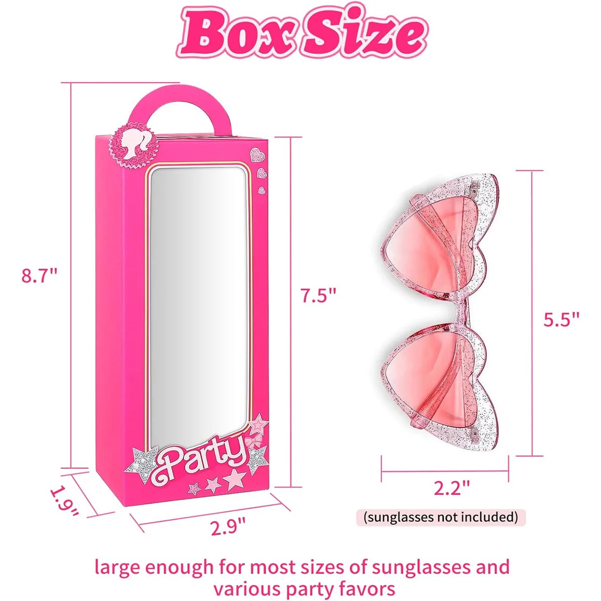 Barbie Pink Girls Party Favor Boxes for Princess Doll Gift Boxes Bachelorette Birthday Party Decoration Candy Goodie Bags Gifts