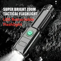 Flash Light Portable Rechargeable Spotlights High Power Led Flashlight Camping Ultra Powerful Protable Flashlight Lamp Work New