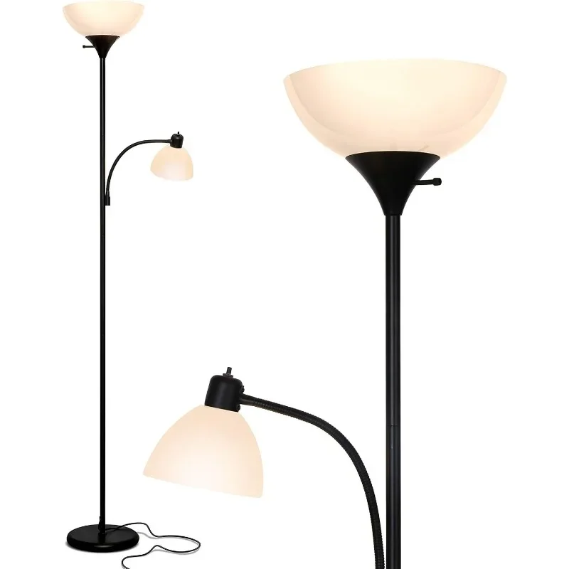 Dome Plus LED Floor lamp, Torchiere Super Bright Floor Lamp with Reading Lamp for Living Rooms & Offices image 3