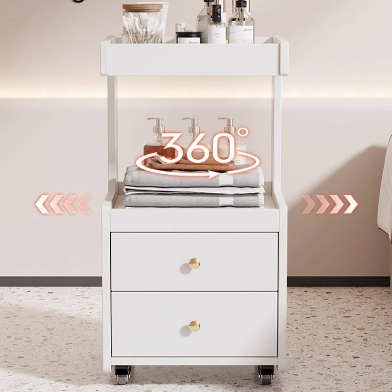 医療用トロリー、美容院用トレイカート（ホイール付き）、補助トロリー、美容院用家具、ハンドカート、ローリング収納カート