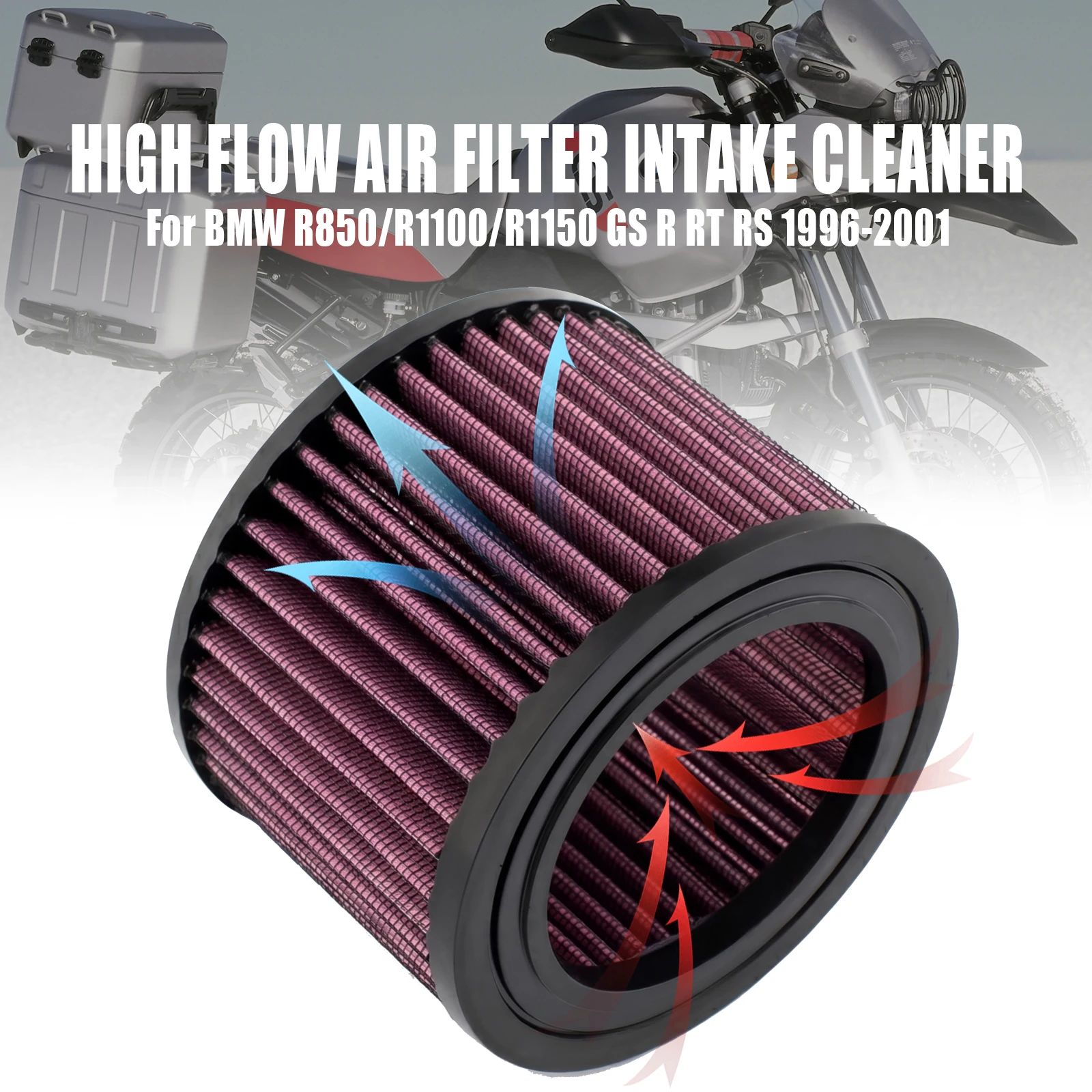 Intake Cleaner Engine Motorcycle High Flow Air Filter Accessories For BMW R850 R1100 R1150 GS R RT RS 1996-2001 1997 1998 2000