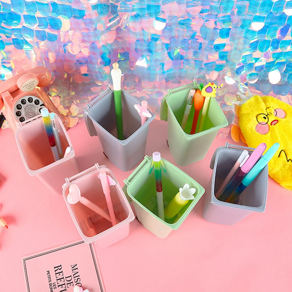 

3Pcs Mini Trash Can Pen Holder Nestable Design Desk Storage Office Desktop Organizer Pencil Holder Desktop Organizer