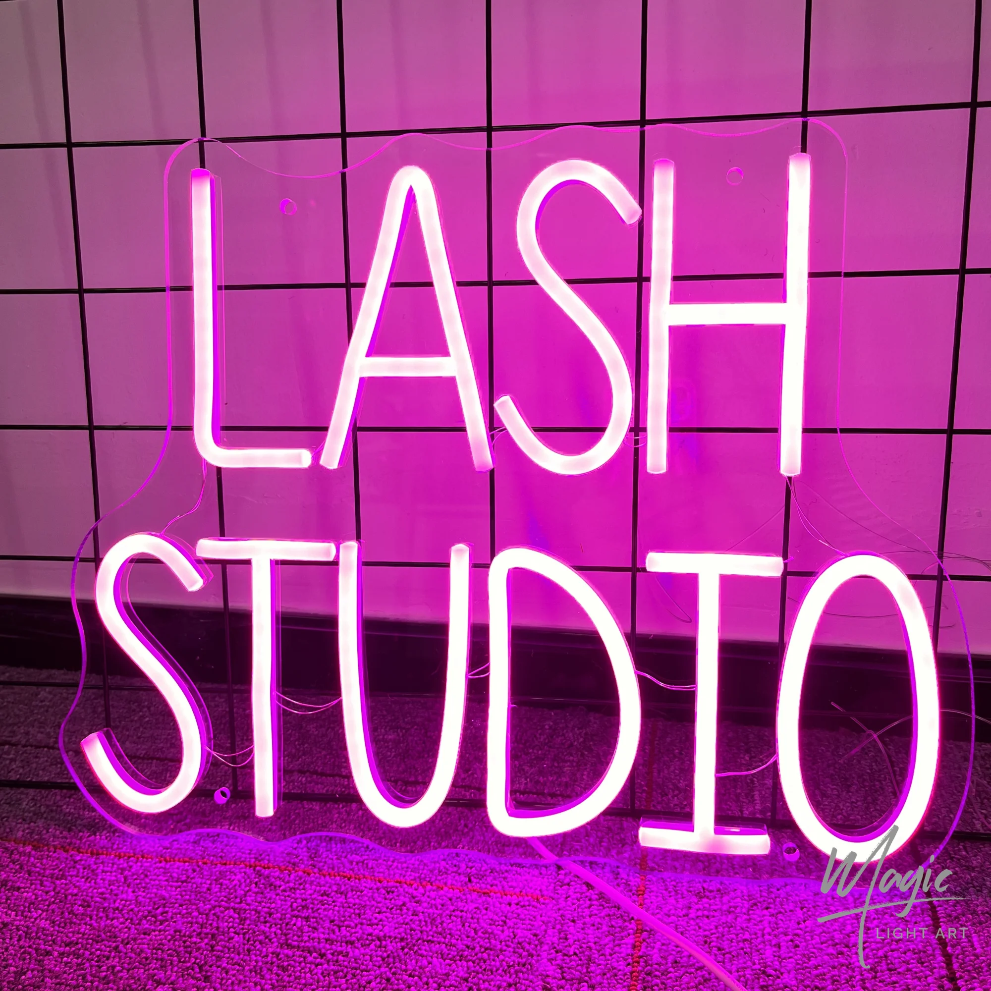 ラッシュスタジオネオンサイン-ledネオンライトサイン-usb電源-壁掛け装飾-サロン-ネイル-ラッシュスタジオ-美容師-ドレッシングルーム用