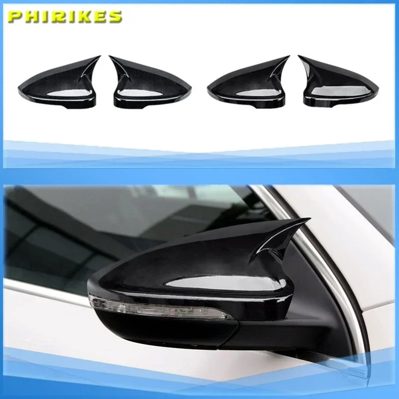 For Volkswagen VW CC Beetle Jetta Sagitar Magotan Scirocco EOS Bora Car Carbon fiber pattern Side Wing Mirror Cover Rear-View