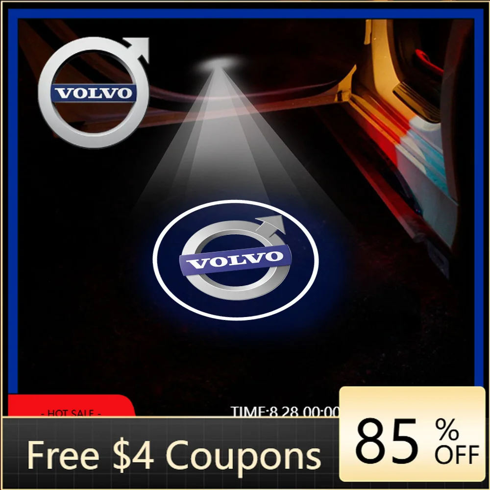 

Styling Mouldings 1pcs LED Car Door logo Projector Lamps Welcome Light For Volvo R Design T6 AWD C30 C40 C50 C70 S40 S60 S70 S80