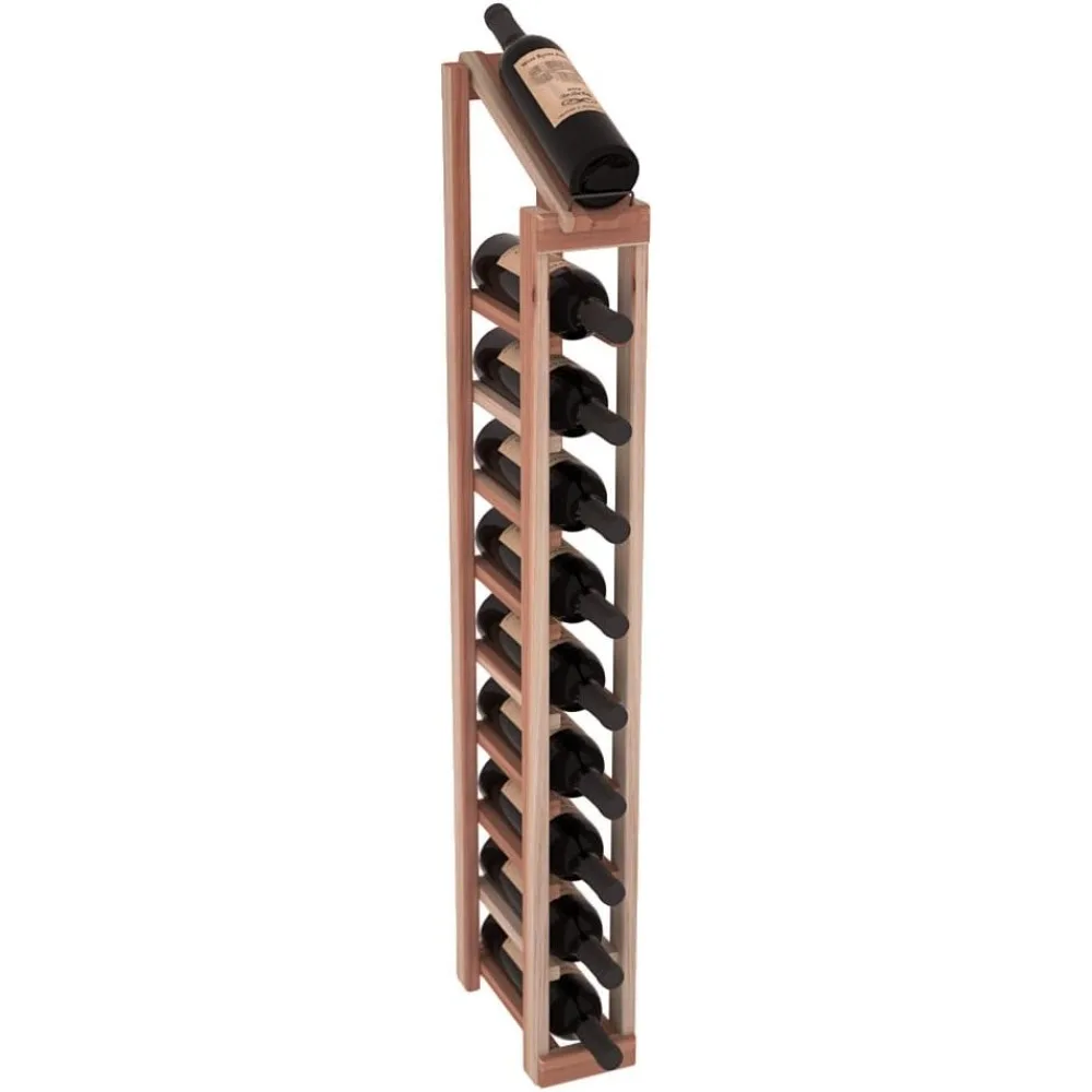 

InstaCellar Display Top Wine Rack Kit - Durable and Expandable Wine Storage System, Premium Redwood Unstained - Holds 10 Bottle