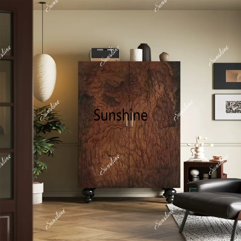 French retro solid wood home cloakroom against the wall storage entrance home storage