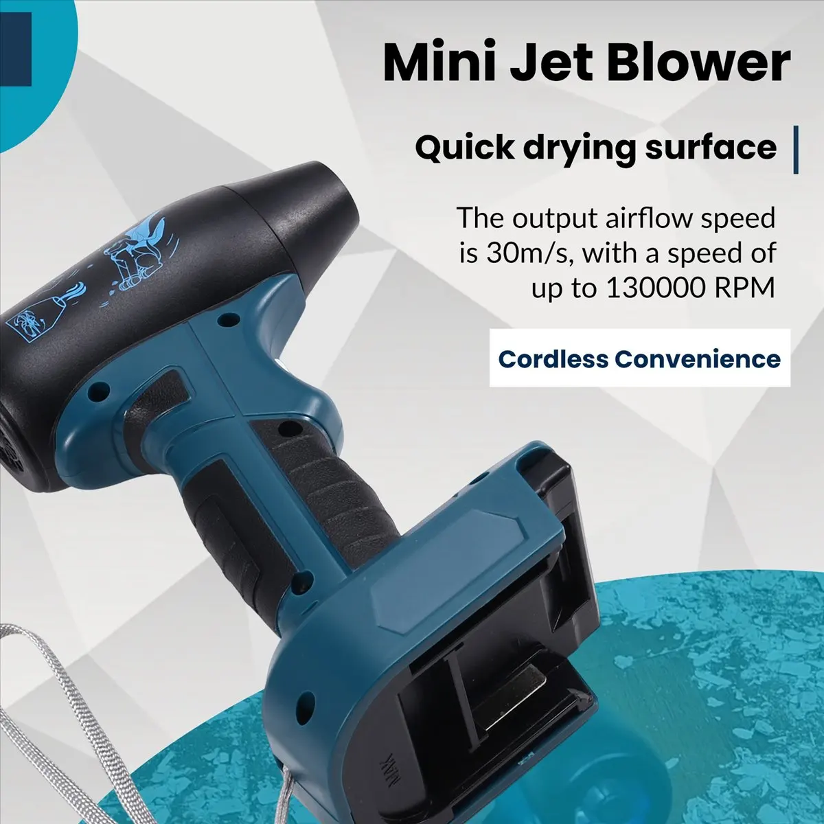 N86R Cordless Leaf Blower Electric Air Blower for 18V Battery Brushless Handheld Portable Violent Turbo Fan