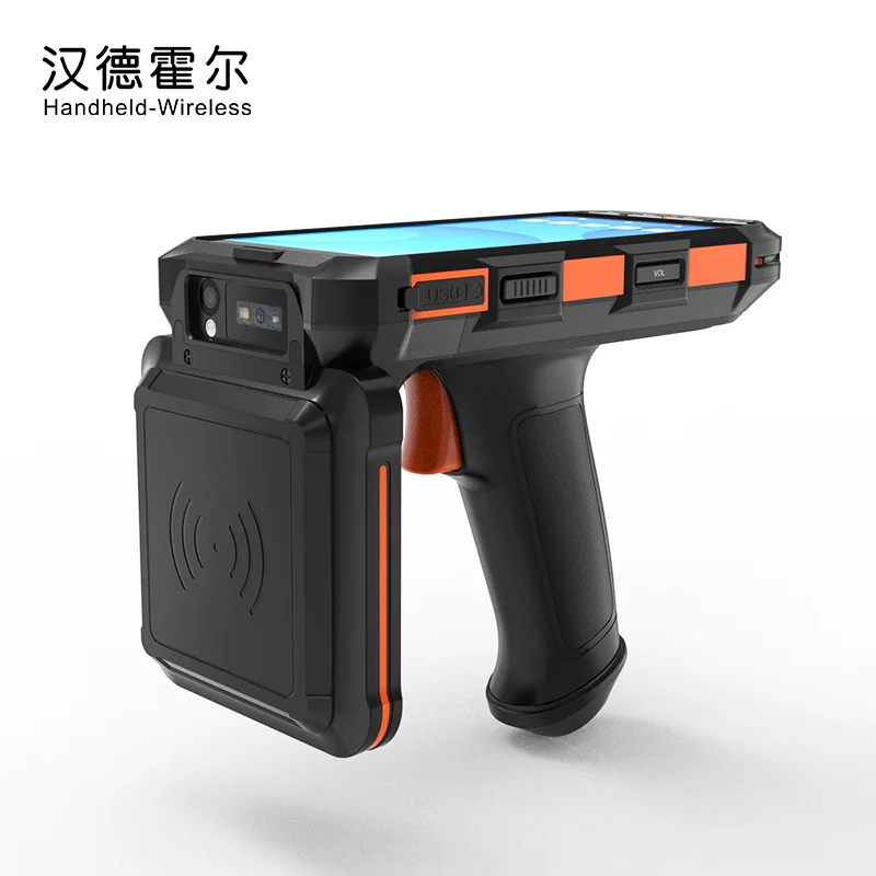 C6100 Android 13 Impinj E710 UHF RFID Reader PDA 8000mah Large Battery Rugged Handheld 2D Barcode Scanner ABS Material