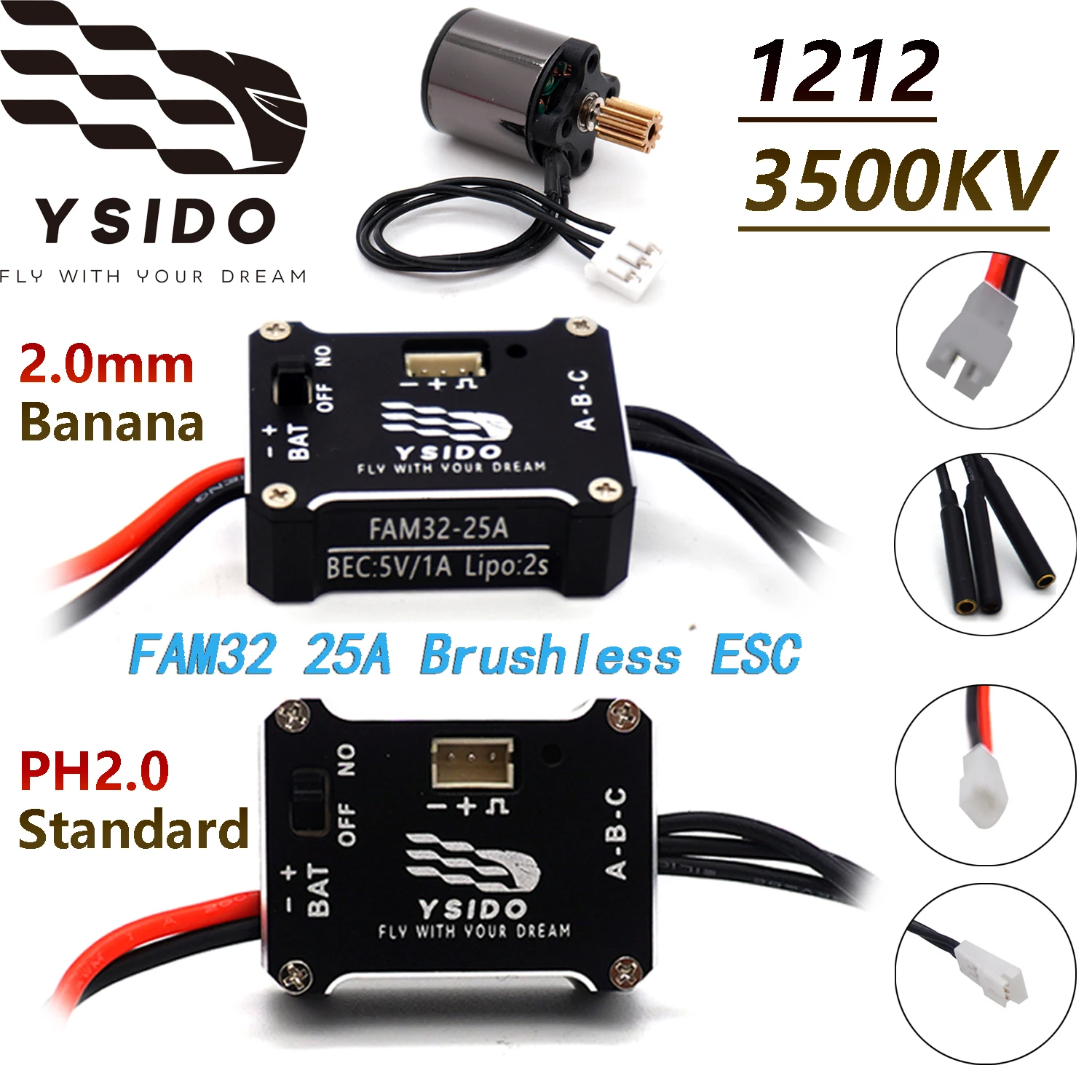 

1/18 1/24 1/28 RC Drift Climbing Crawler Автозапчасти Бесщеточный двигатель 1212 3500KV 25A ESC 5V/1A BEC для TRX4M SCX24 FMS FCX18 FCX24