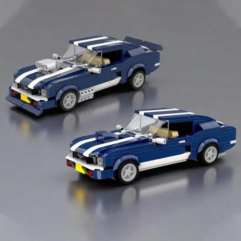 435pcs MOC Classic Truck Mustang Fastback Wide Racing Series Model Building Blocks Module Diorama Figure Ship Robot DIY Toy Gift