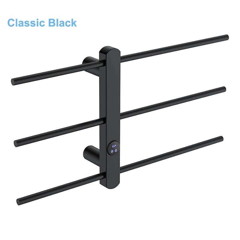 Black/Gold/Grey/Silver Power 68W Intelligent Heating and Drying Carbon Fiber Electric Towel Rack Constant Temperatur Bathroom