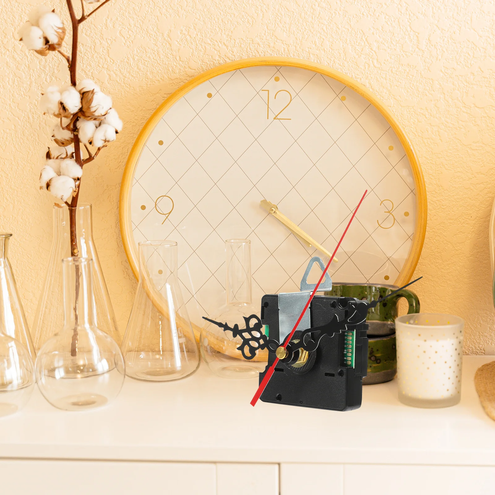 

DIY Wall Clock Movement Mechanism Durable Easy Install Precise Time Exquisite Craftsmanship Replacement Parts