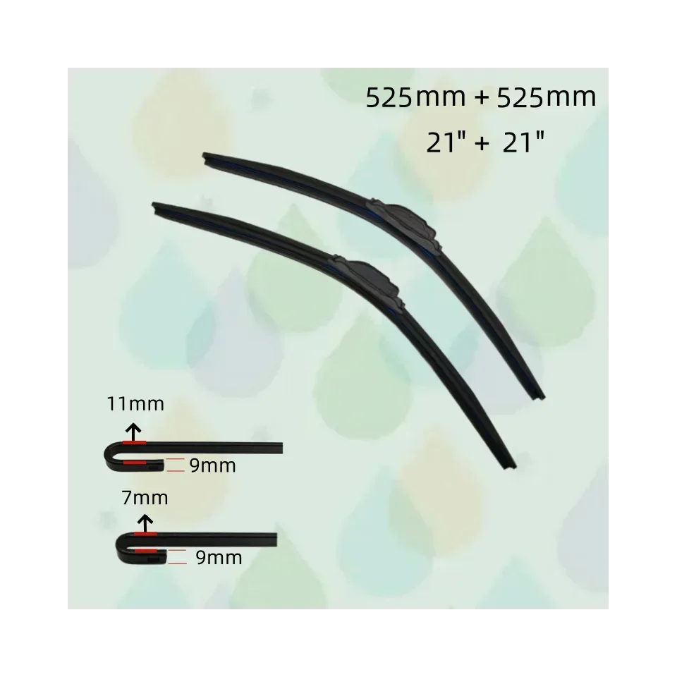 

Wiper blades for Audi TT MK1 1998-2003,Chrysler PT Cruiser 2000-2010 21" + 21"(525 mm+ 525mm) All-Season Auto Windshield