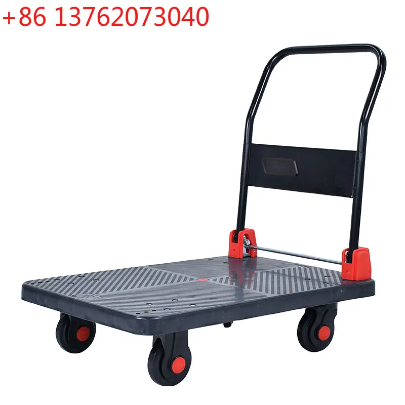 

Складской коммерческий грузовик, тянущий планшетный грузовик, утолщенная бесшумная складная тележка