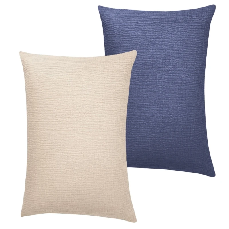 Housse coussin couleur unie pour tout-petits, taies d\'oreiller respirantes pour enfants en bas âge, 2 pièces, qualité