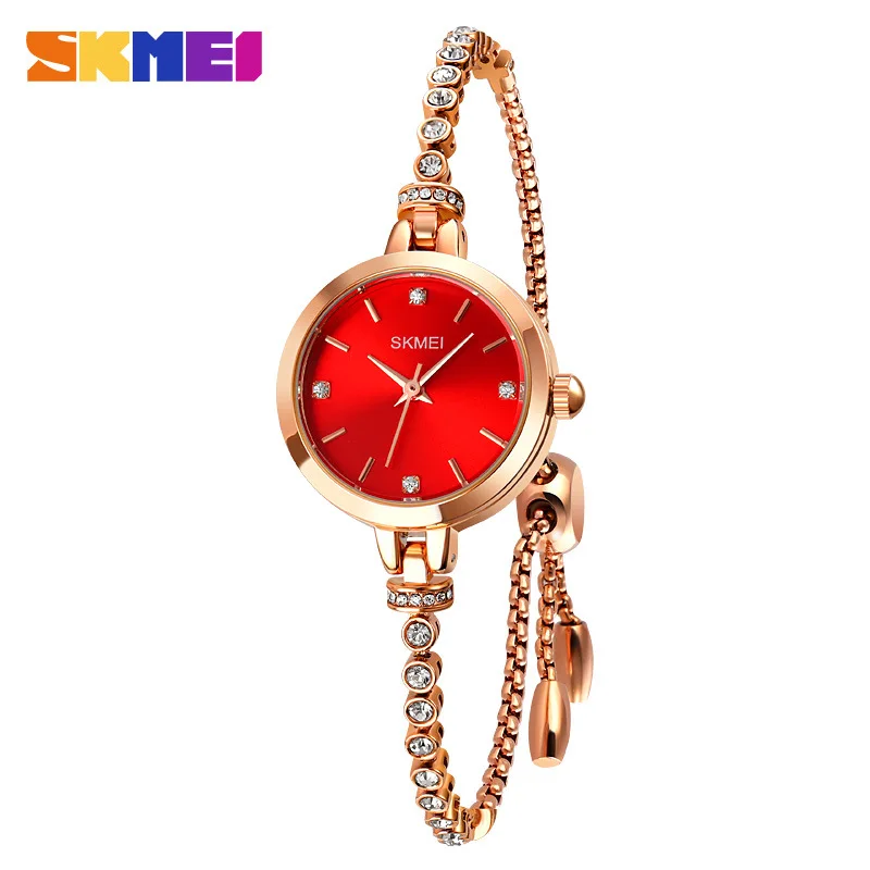 Reloj de pulsera redondo pequeño y ligero para mujer, reloj de cuarzo impermeable que combina con todo