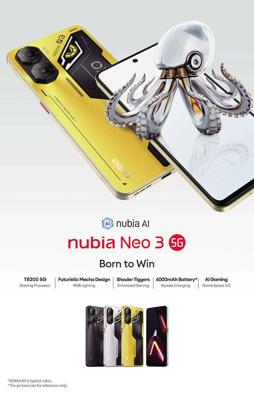 Global Version Nubia Neo 3 5G Smartphone 120Hz 6000mAh