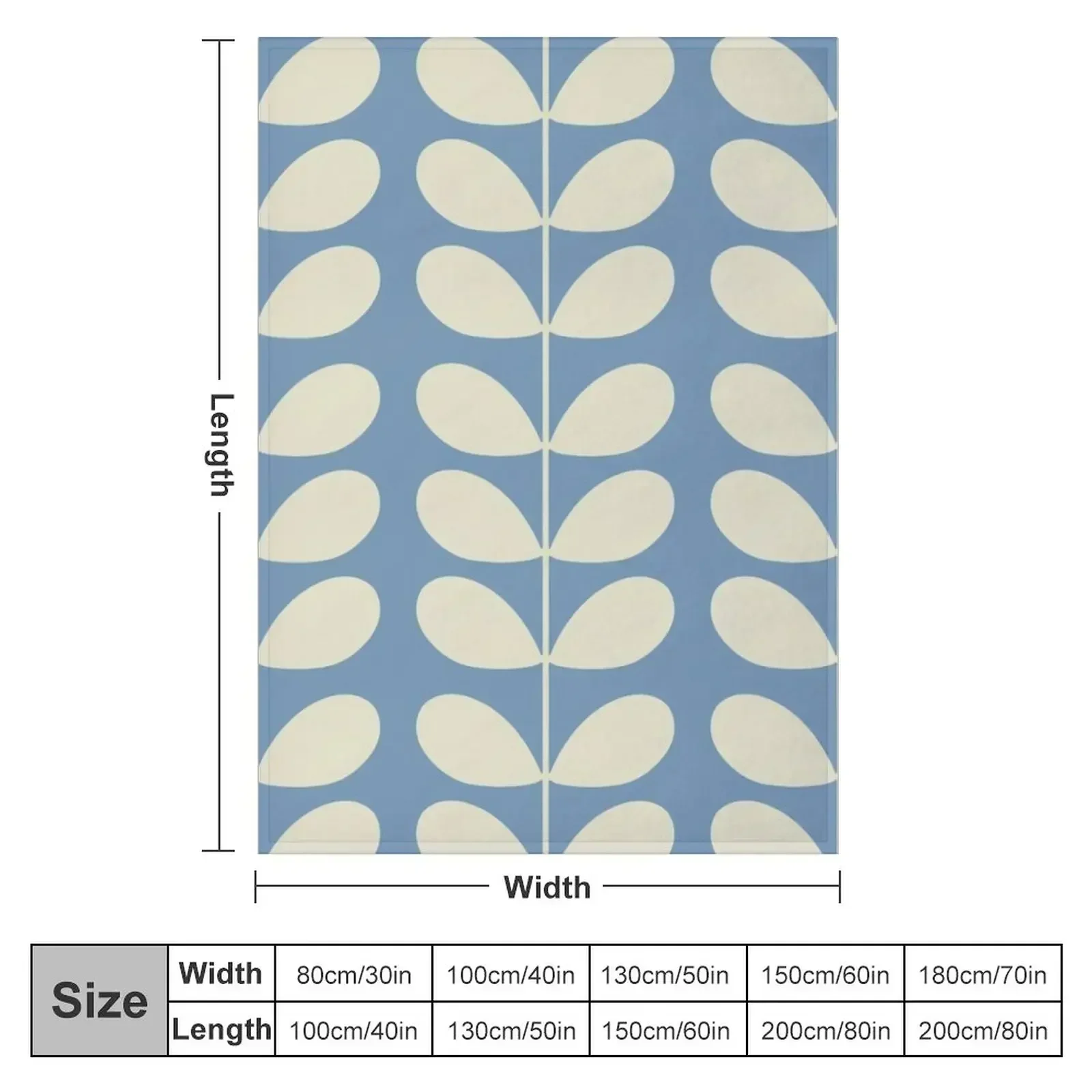 orla kiely multi stem,blue,white, kiely pattern,orla kiely design Throw Blanket Sofa Quilt Sofas For Decorative Sofa Blankets