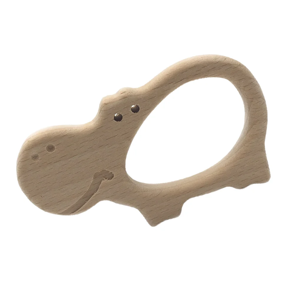 1 unidad de mordedor Molar de madera para moler dientes de bebé con forma de Animal para calmar el dolor de la dentición, moler de madera de dibujos animados para niños