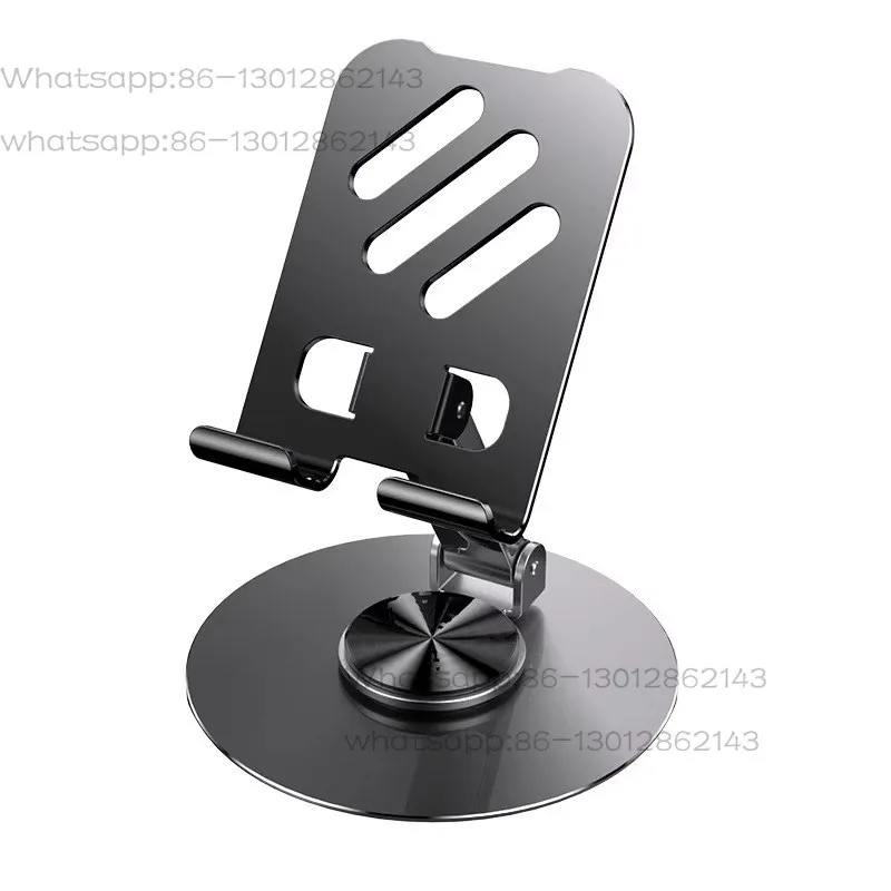 720° Rotatable Foldable Metal Desktop Phone Tablet Stand, Portable Lazy Support Holder for Live Stream Video Call