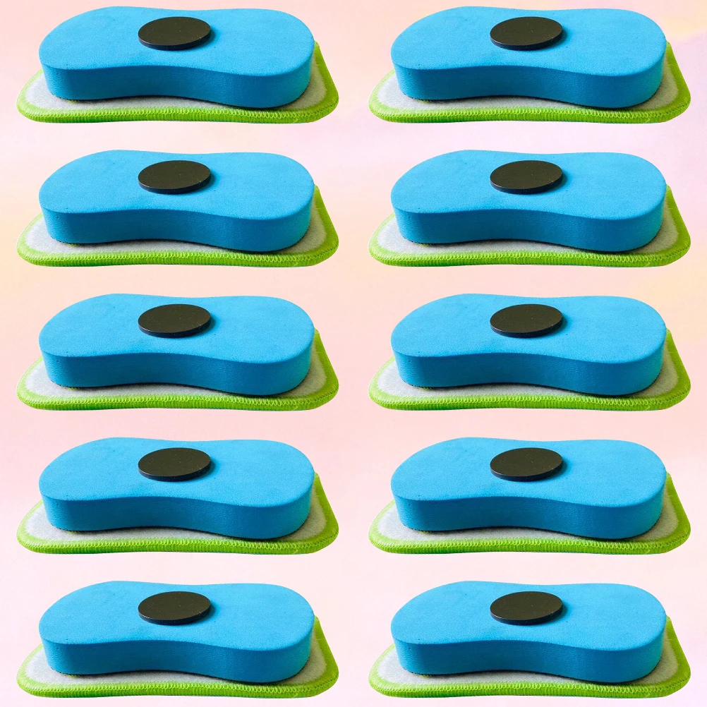 10 個磁気プレートワイプ無塵黒板ワイパー学用品ホワイトボード消しゴムクリーナー