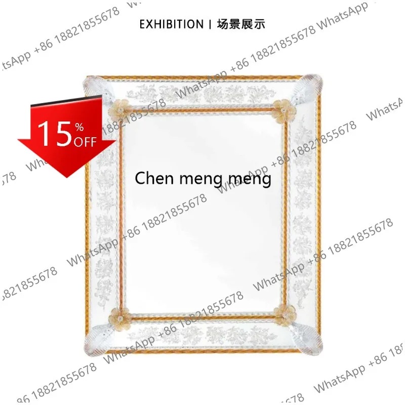 M85 Household round bathroom wall-mounted mirror bathroom mirror toilet decoration vanity mirror Nordic