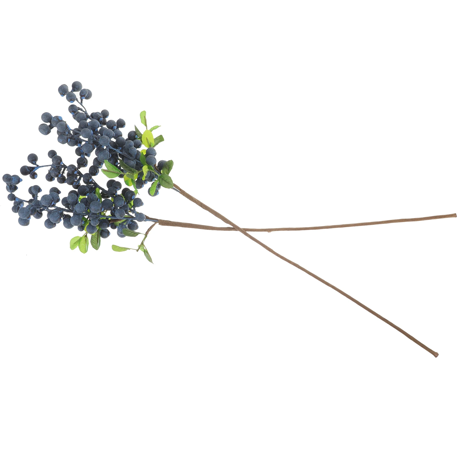 

2pcs Artificial Blueberry Stems Decorative Imitation Stems Table Office Home Wedding Party Decoration Floral Berry Picks Berry