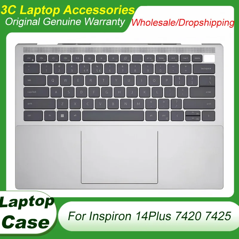 Original New US Keyboard For DELL Inspiron 14Plus 7420 7425 0FNHC3 Palmrest Upper Cover Case With Backlight Keyboard Touchpad