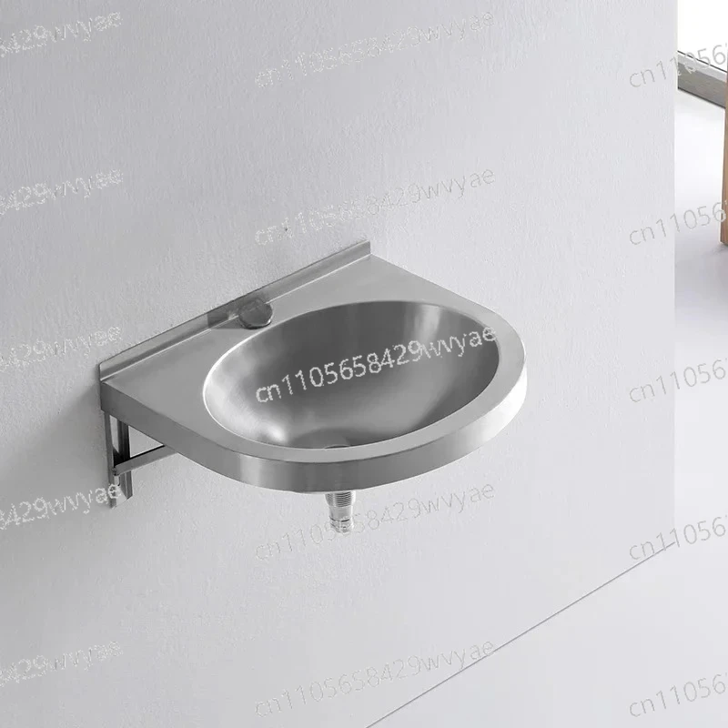 Anti Rust Bathroom Washbasin Made of 304 Stainless Steel, Anti Fouling Wall Mounted Sink, Large Opening Balcony Sink