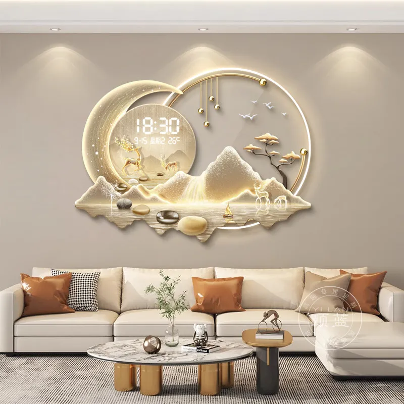 Nordic Simple Wall Clocks Minimalist Chinese Style Creative Silent Clock Wall Design Xenomorph Horloge Murale Room Decorations