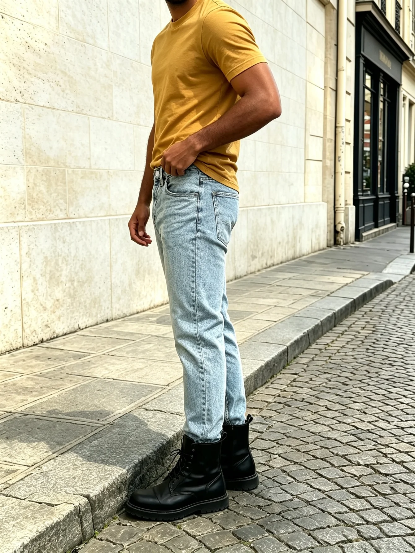 Fashion Y2K Trendy American Street Relaxed Straight Denim Jeans Wearproof Denim Material, All-Match Daily Outfit, Heartfelt Fest