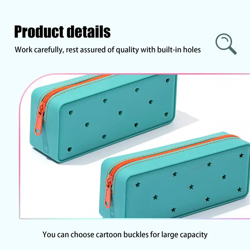 Estojo de lápis de silicone macio para estudante de escola Estojos de lápis de grande capacidade Saco de armazenamento de maquiagem Organizador de papelaria