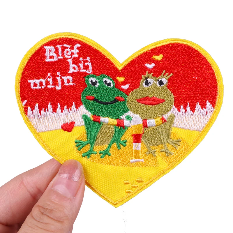NIEUWE Oeteldonk embleem borduurpatches voor kleding naai applique DIY vijfpuntige ster liefde hart opstrijkbare patches voor kleding