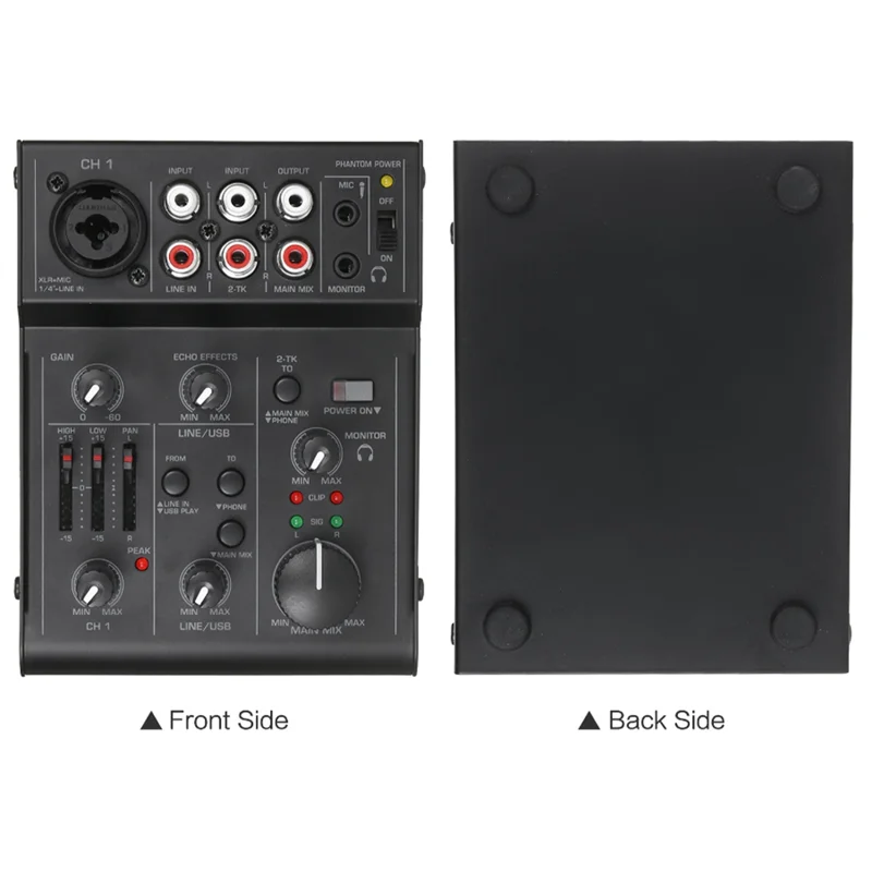 Audio Mixer Sound Mixing Console USB Audio Interface Built-in Effect Mini Professional Mixer Sound Card