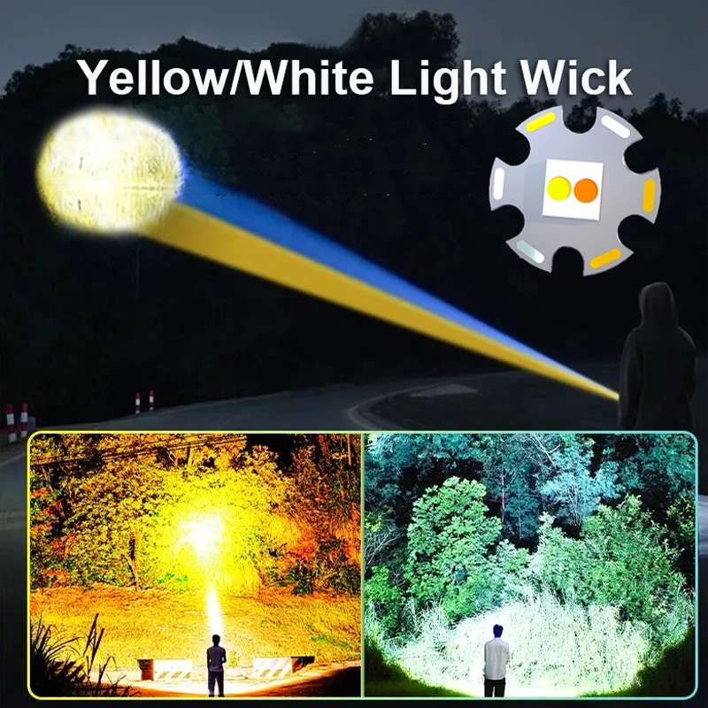 Most Powerful LED Flashlight Rechargeable Super Bright Flashlights Long Range Tactical Torch Light For Fishing Hunting