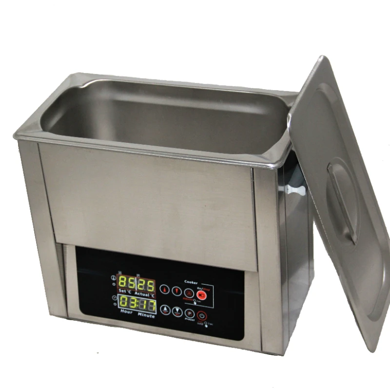 

Whole tank even heated temperature precise controlled stainless steel water bath for cafe lounge pub and bar 6L Sous Vide cooker