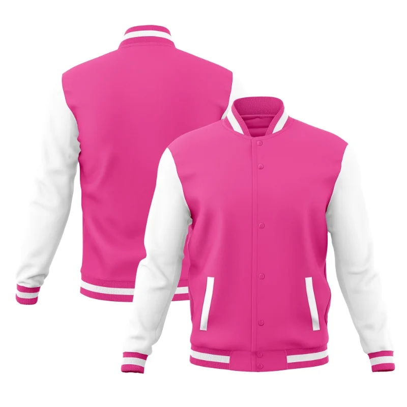 Customized baseball jacket personalized stitching of letters, names, numbers, buttons, split style baseball jacket