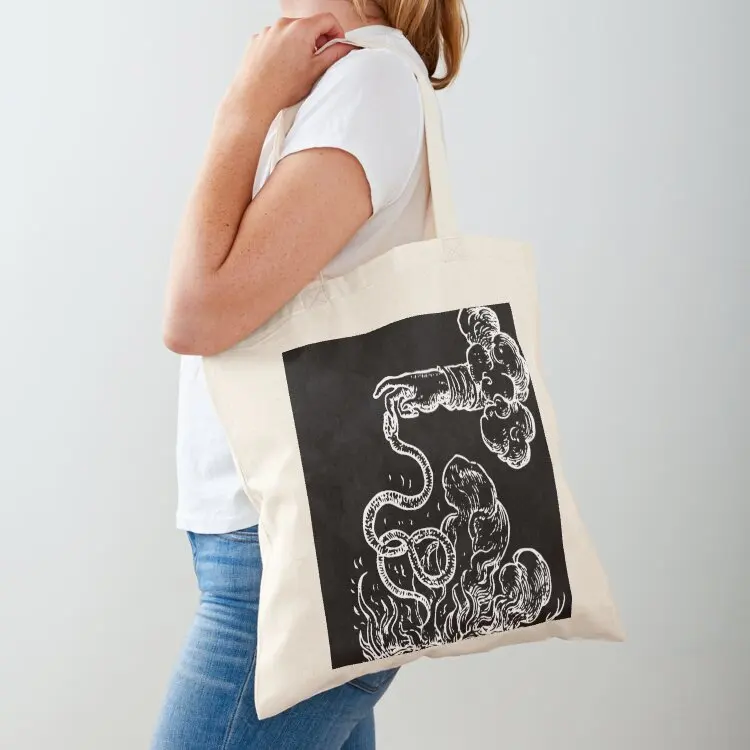 

Devises Héroques - The Snake (white) Tote Bag female bag Cloth bag tote woman women
