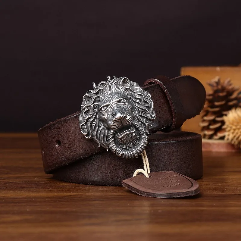 Water-dyed board belt for women leather top layer fashionable and smooth