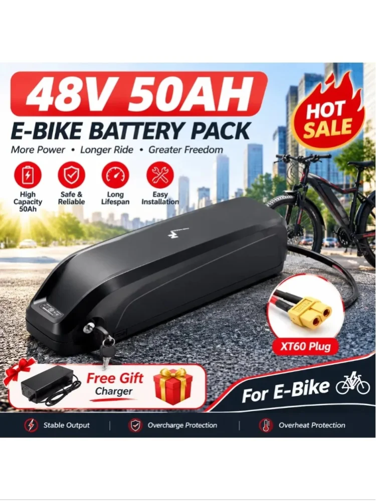 Chamrider 48V 36V 52V Akku 50AH Original Hailong MAX 21700 Akku 50A BMS 500W 750W 1000W 1500W Lithium Elektrofahrrad-Set