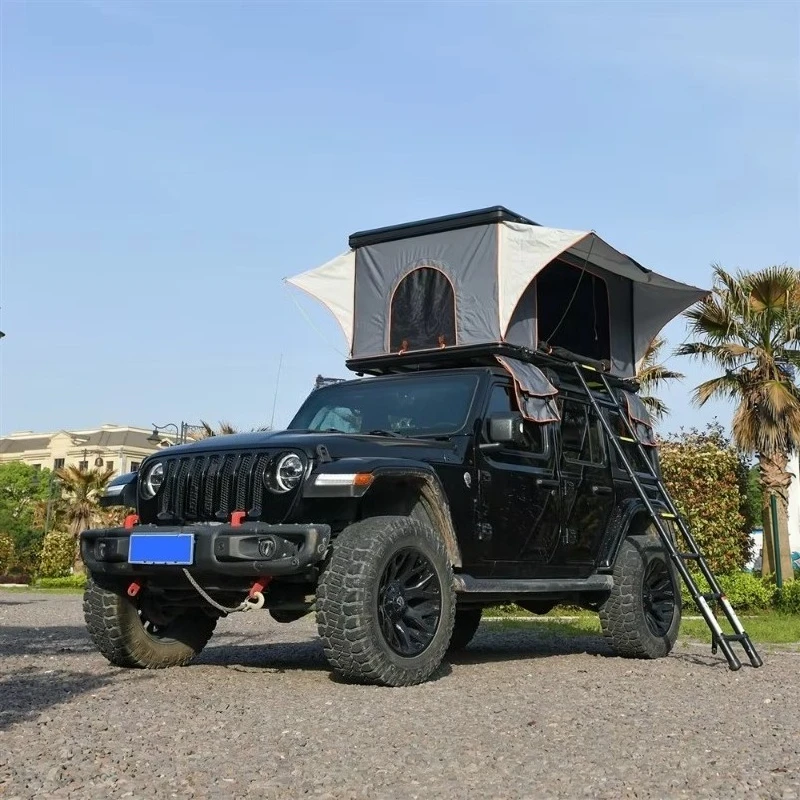 Hard Top Car Roof Tent Aluminum Alloy Ultra Thin Camping Outdoor Self Driving Four Corner Straight Support Factory Direct