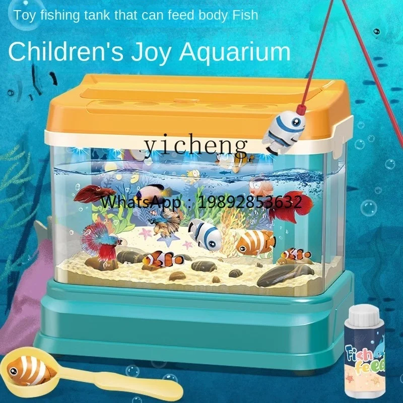 Magnetyczna zabawka wędkarska dla dzieci, prezent urodzinowy dla niemowląt, elektryczny akwarium, symulacja akwarium, puzzle